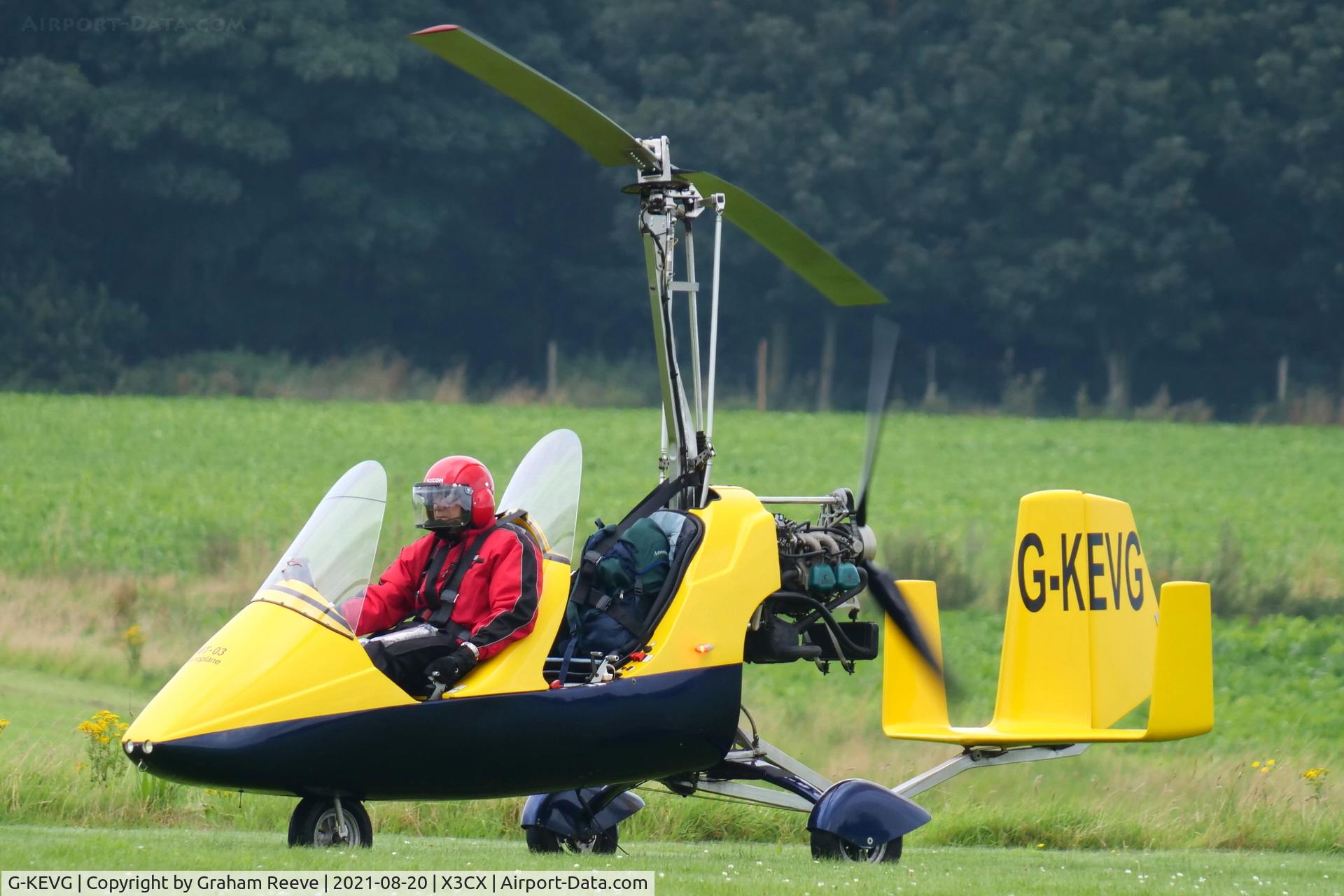 G-KEVG, 2008 Rotorsport UK MT-03 C/N RSUK/MT-03/031, Just landed at Northrepps.