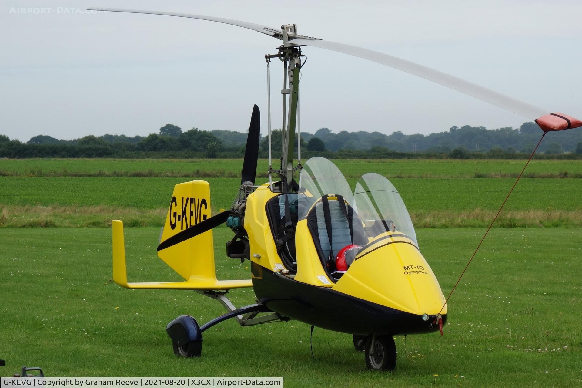 G-KEVG, 2008 Rotorsport UK MT-03 C/N RSUK/MT-03/031, Just landed at Northrepps.