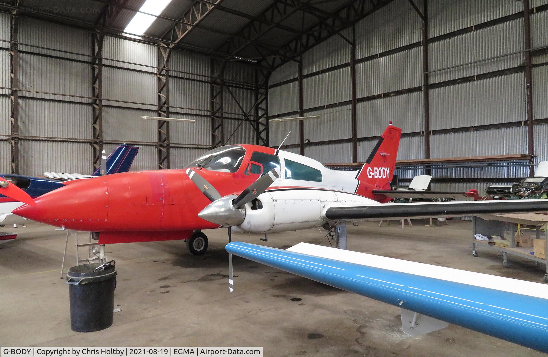 G-BODY, 1979 Cessna 310R C/N 310R-1503, In the hangar at Fowlmere, Cambs.