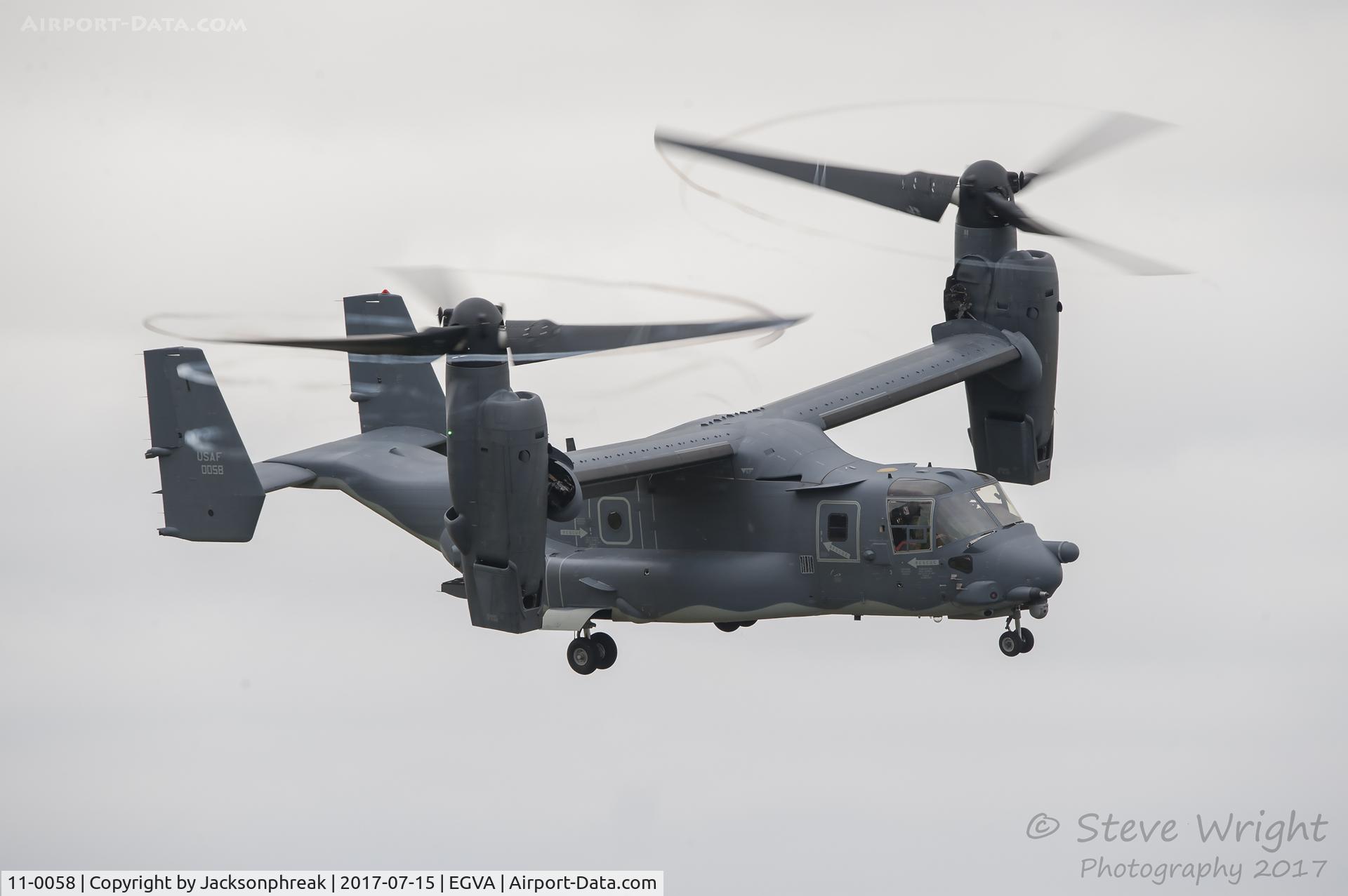 11-0058, 2011 Bell-Boeing CV-22B Osprey C/N D1037, Royal International Air Tattoo 2017, RAF Fairford UK