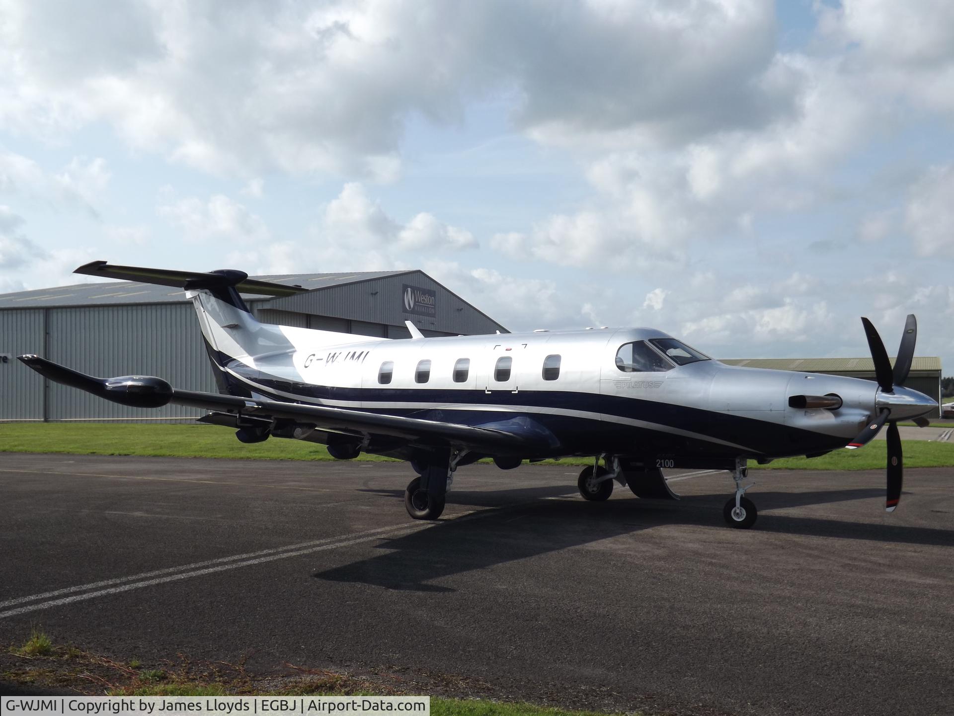 G-WJMI, 2021 Pilatus PC-12/47E C/N 2100, Parked at Gloucestershire Airport.