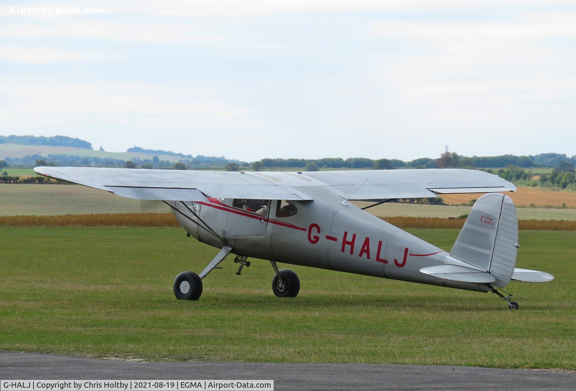 G-HALJ, 1946 Cessna 140 C/N 8336, Starting to taxi down to the strip at Fowlmere