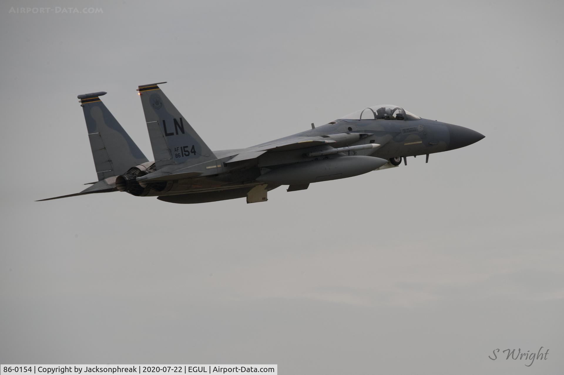 86-0154, 1986 McDonnell Douglas F-15C Eagle C/N 1001/C382, RAF Lakenheath UK