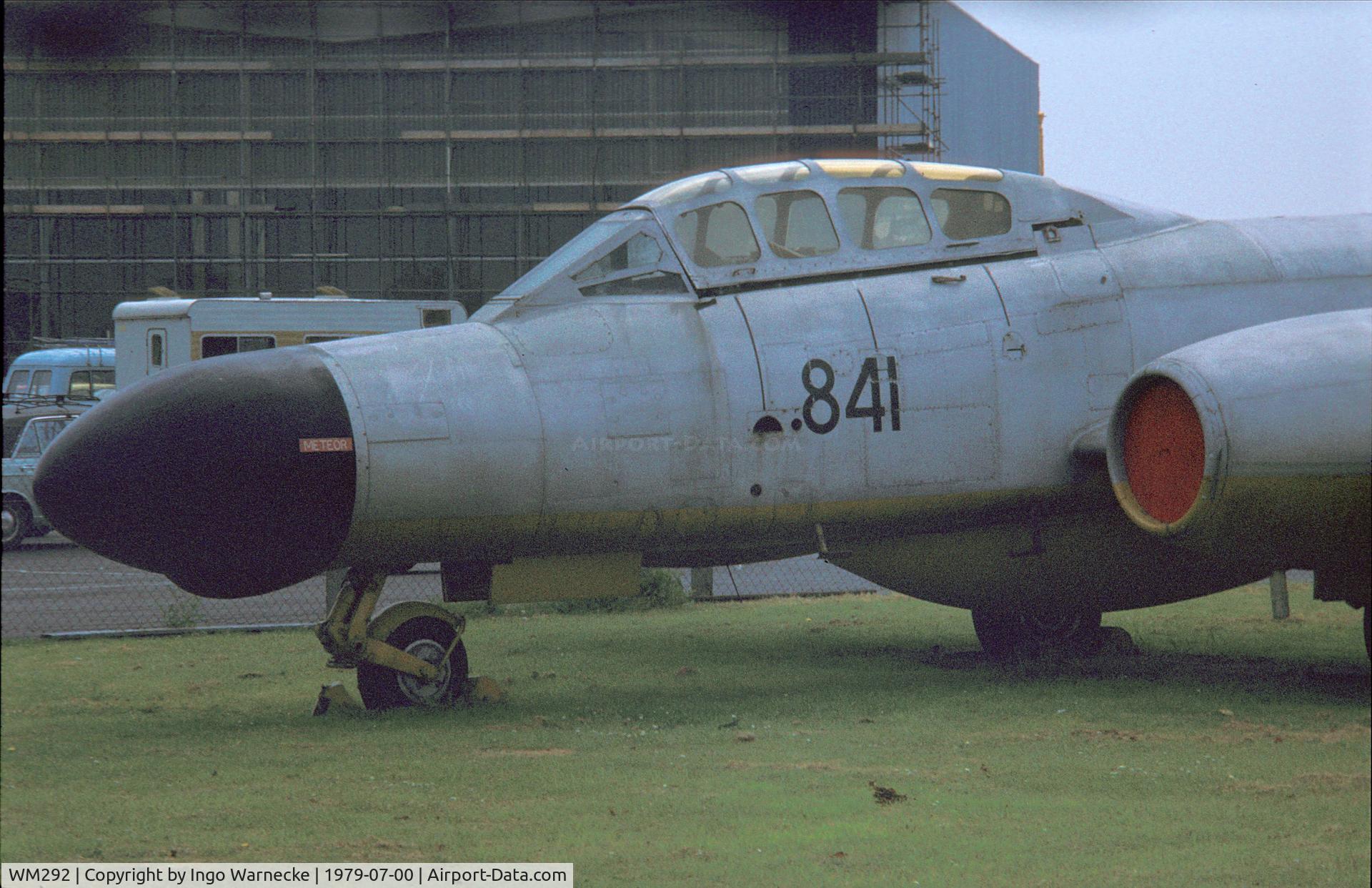 WM292, 1952 Gloster Meteor TT.20 C/N Not found WM292, Gloster Meteor TT20 at the Fleet Air Arm Museum, Yeovilton