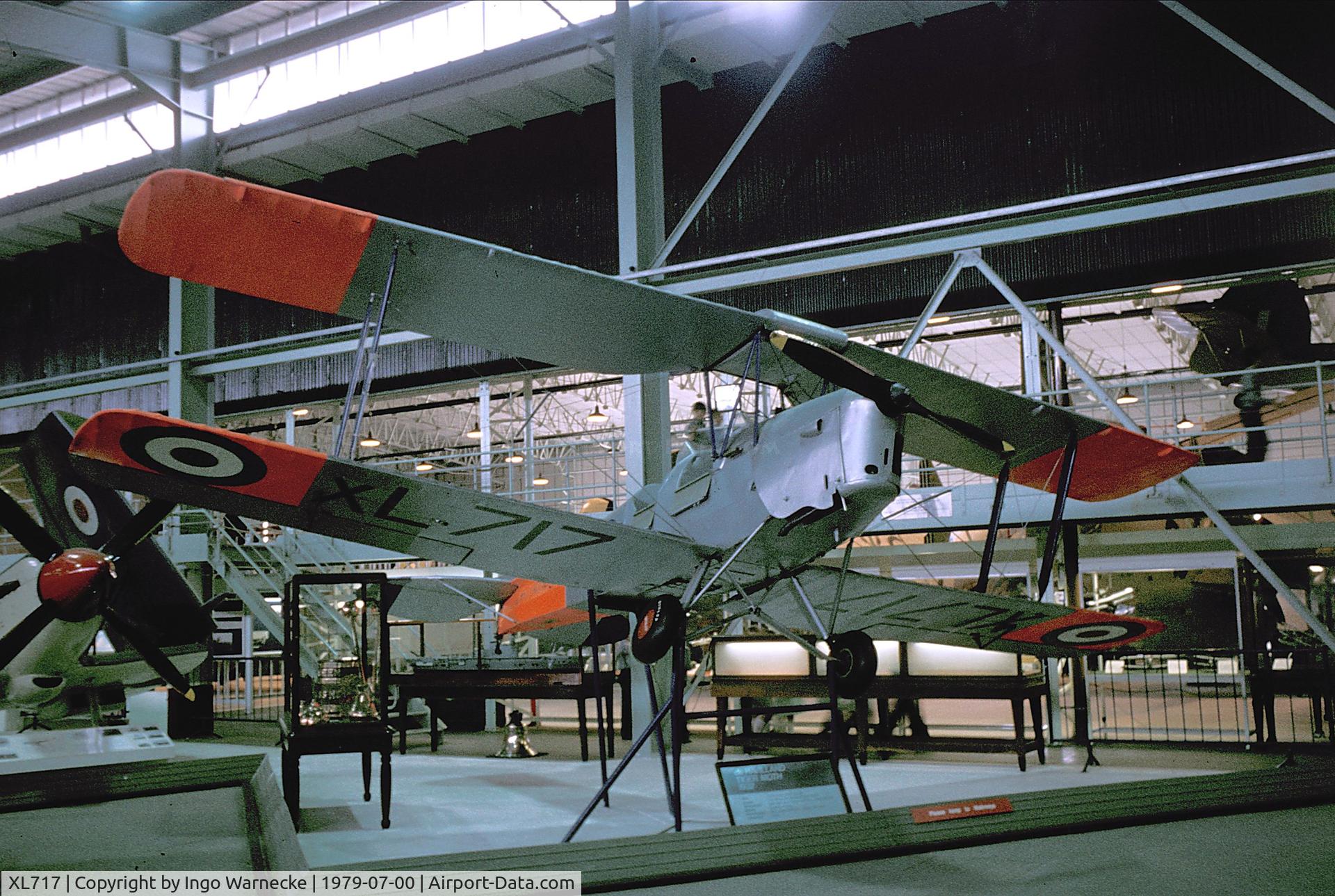 XL717, 1940 De Havilland DH-82 Tiger Moth T2 C/N 83805, De Havilland D.H.82 Tiger Moth T2 at the Fleet Air Arm Museum, Yeovilton