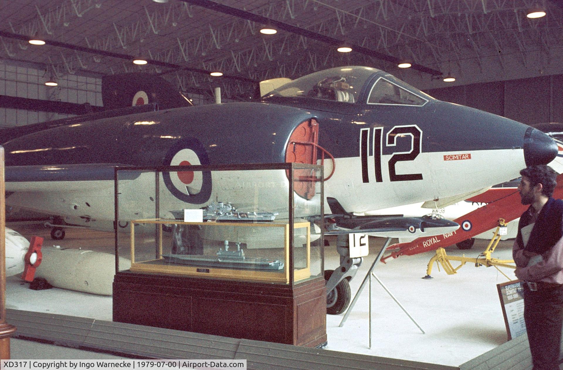 XD317, Supermarine Scimitar F.1 C/N Not found XD317, Supermarine Scimitar F1 at the Fleet Air Arm Museum, Yeovilton