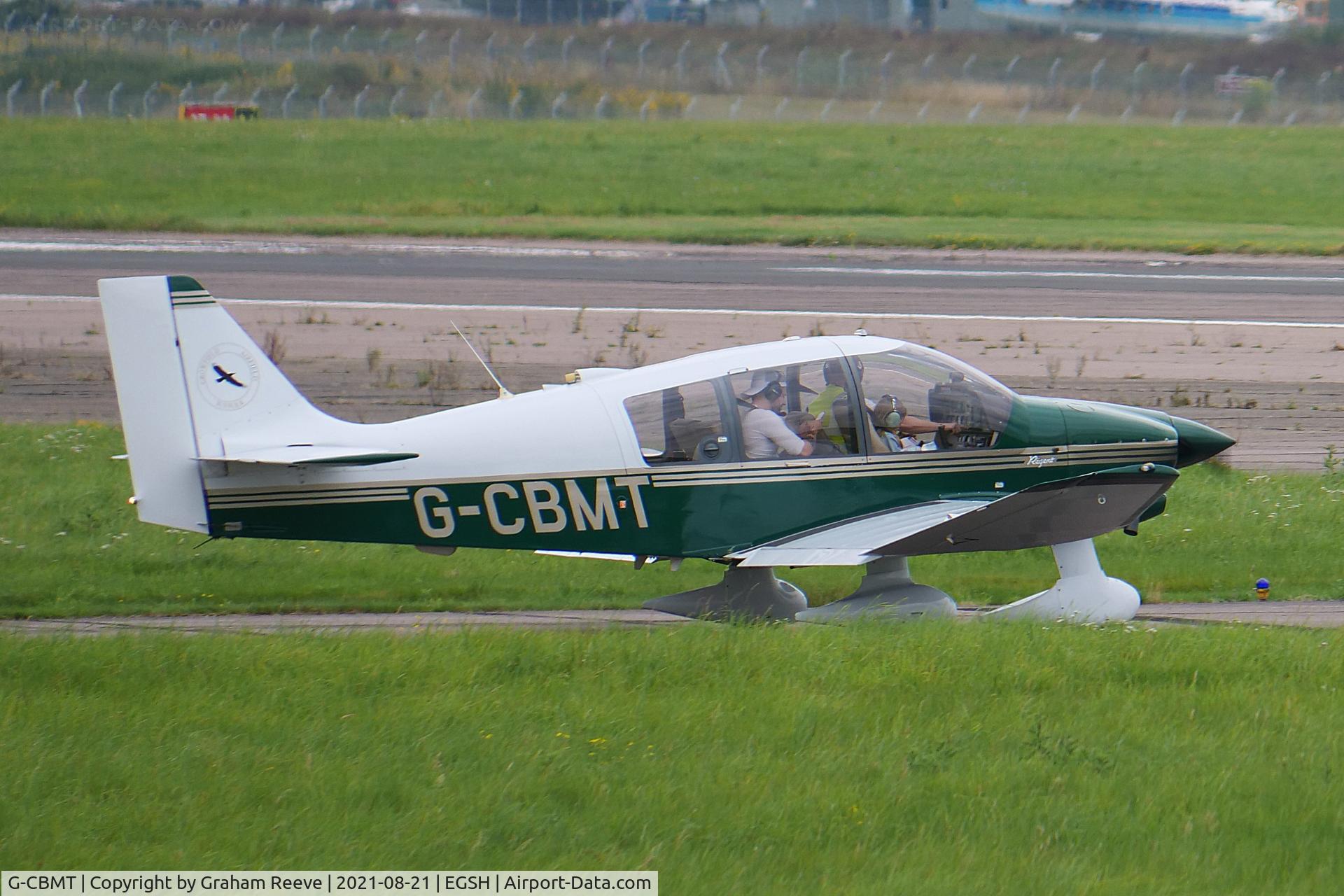 G-CBMT, 2002 Robin DR-400-180 Regent Regent C/N 2538, Departing from Norwich.