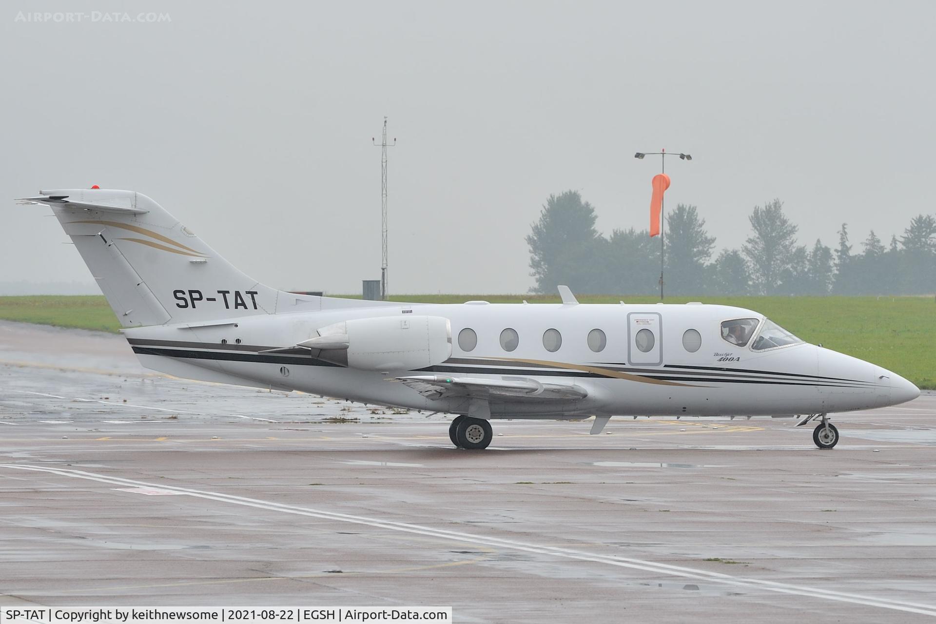 SP-TAT, 2000 Raytheon Beechjet 400A C/N RK-267, Leaving Norwich for Naples.