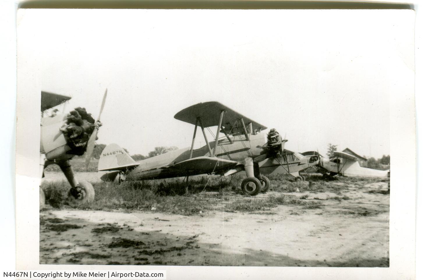 N4467N, 1940 Boeing A75N1(PT17) C/N 75-3441, Photo from the records of Harold C. Tacker. Location is most likely either Darling, MS or McAllen, TX