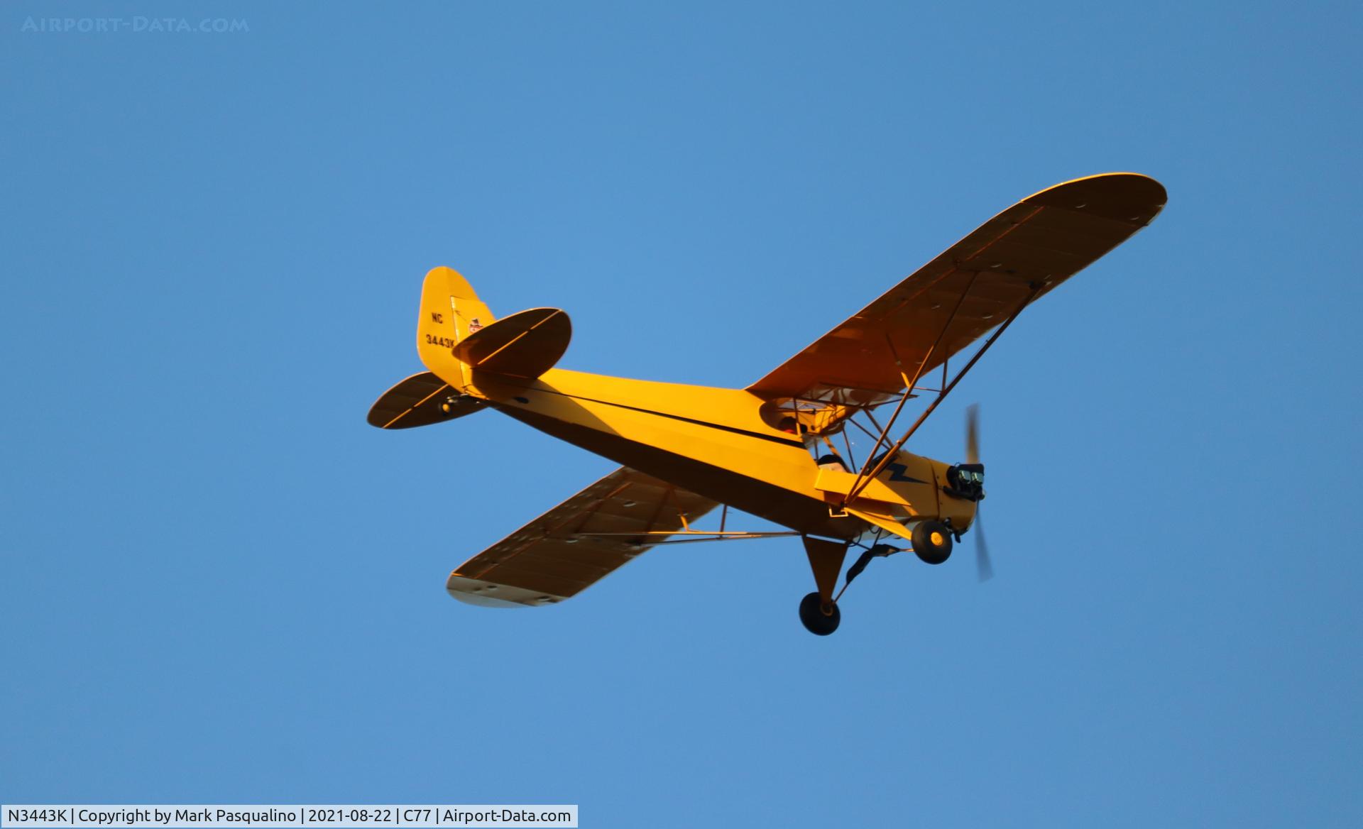N3443K, 1946 Piper J3C-65 Cub C/N 22134, Piper J3C-65