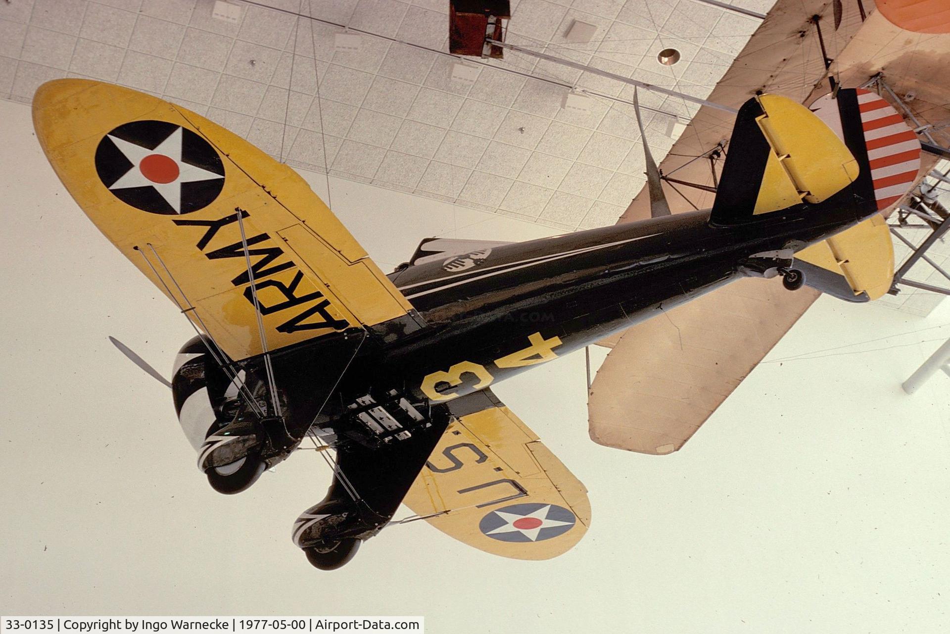 33-0135, 1933 Boeing P-26A C/N 1911, Boeing P-26A at the National Air and Space Museum, Washington DC