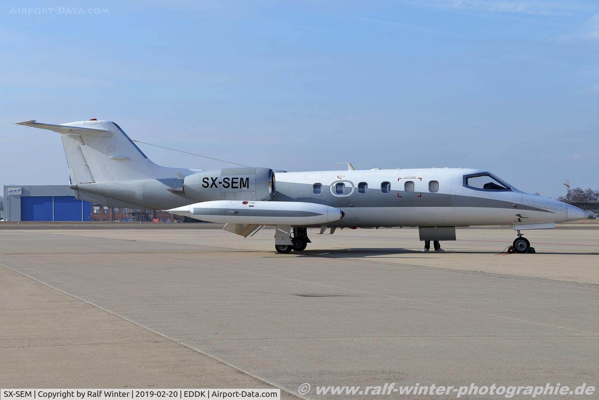 SX-SEM, Bombardier Learjet 35A C/N 35-265, Learjet 35A - Epsilon Aviation - 35265 - SX-SEM - 20.02.2019 - CGN