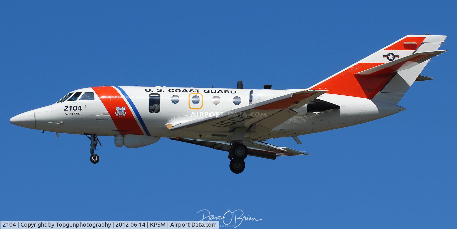 2104, Dassault HU-25C Guardian C/N 390, Coast Guard Falcon from Cape Cod
