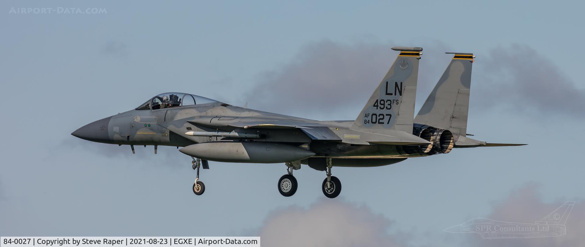 84-0027, 1984 McDonnell Douglas F-15C Eagle C/N 0938/C330, On arrival to Leeming