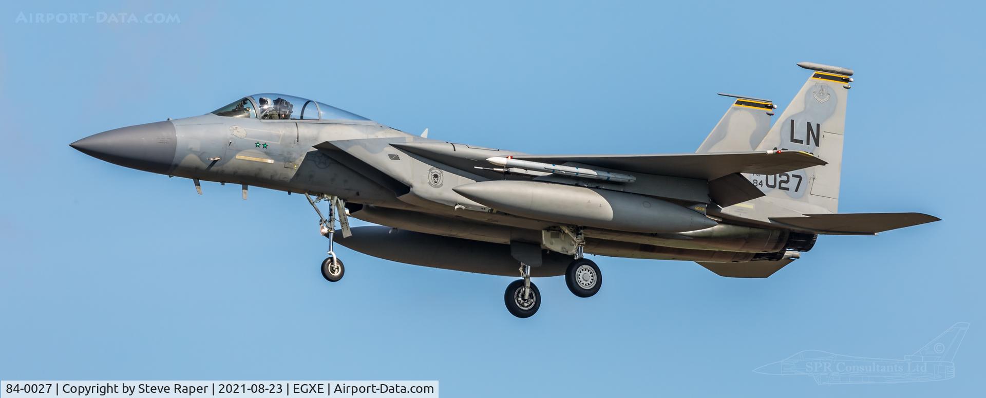 84-0027, 1984 McDonnell Douglas F-15C Eagle C/N 0938/C330, On arrival to Leeming