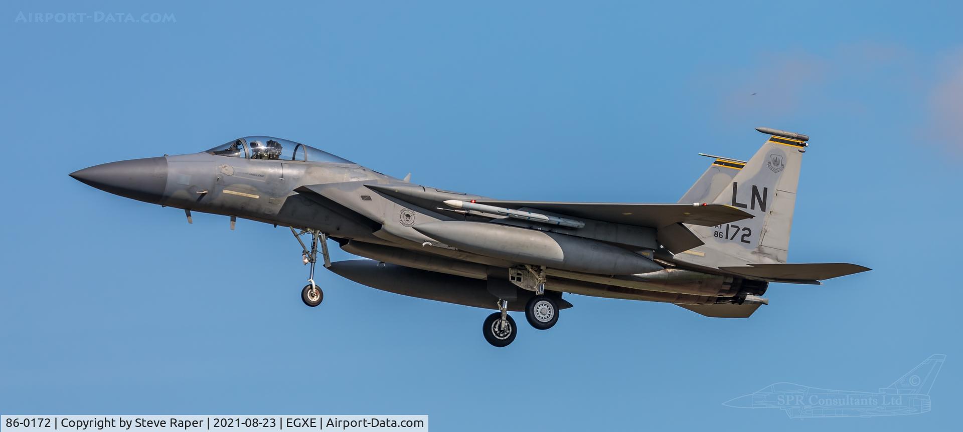 86-0172, 1986 McDonnell Douglas F-15C Eagle C/N 1021/C400, On arrival to Leeming