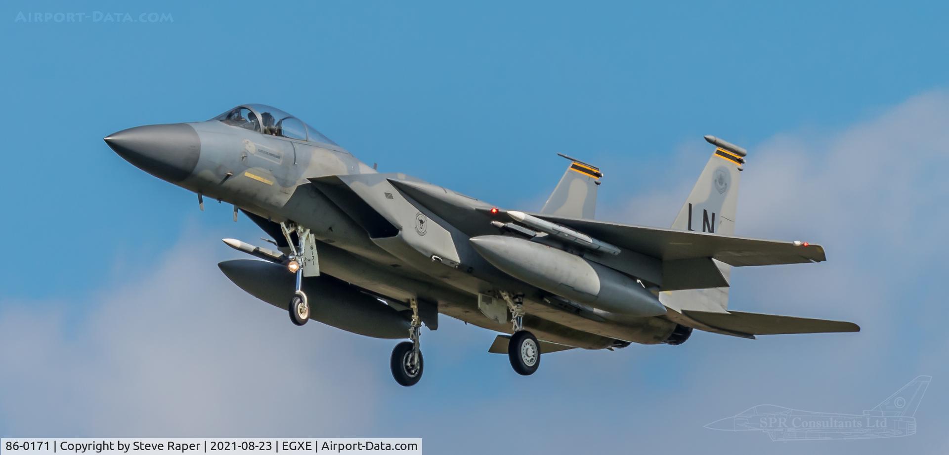 86-0171, 1986 McDonnell Douglas F-15C Eagle C/N 1020/C399, On arrival to Leeming