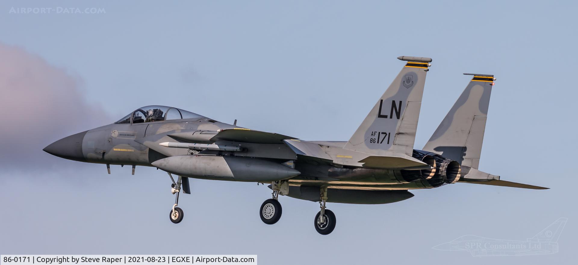 86-0171, 1986 McDonnell Douglas F-15C Eagle C/N 1020/C399, Arrival at Leeming
