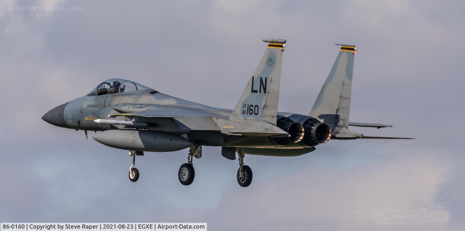 86-0160, 1986 McDonnell Douglas F-15C Eagle C/N 1007/C388, On arrival at Leeming
