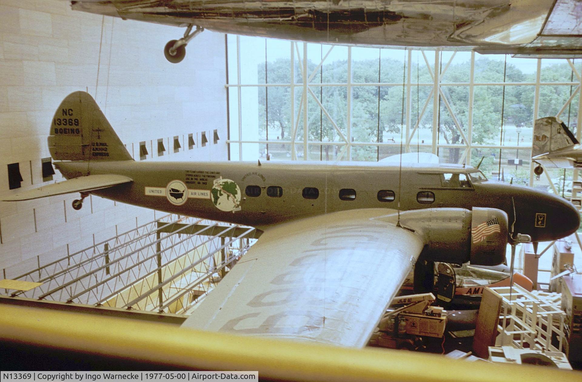 N13369, 1934 Boeing 247D C/N 1953, Boeing 247D at the National Air and Space Museum, Washington DC
