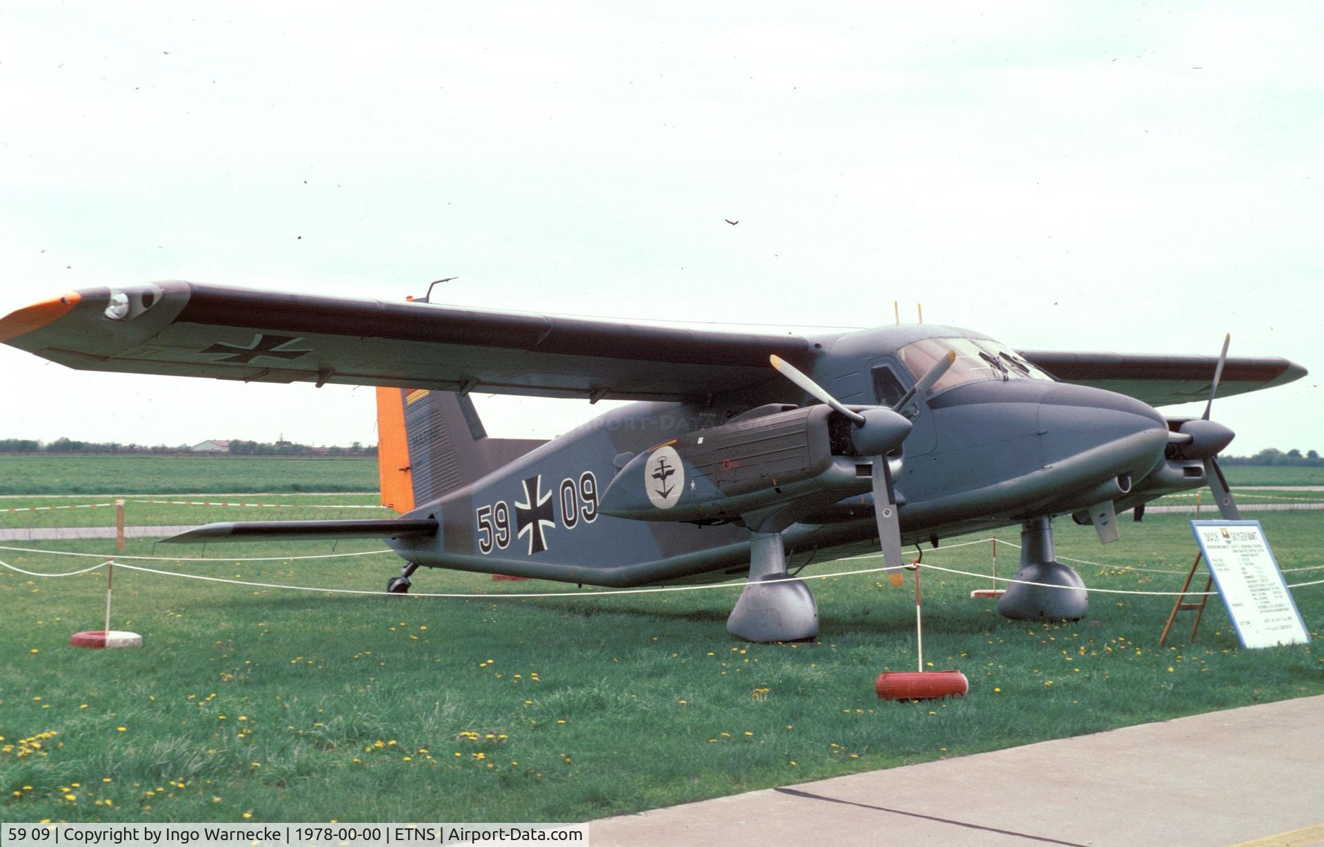 59 09, Dornier Do-28D-2 Skyservant C/N 4184, Dornier Do 28D-2 Skyservant of Marineflieger (German Naval Air Arm) at the open day at Schleswig Jagel Airbase 1978