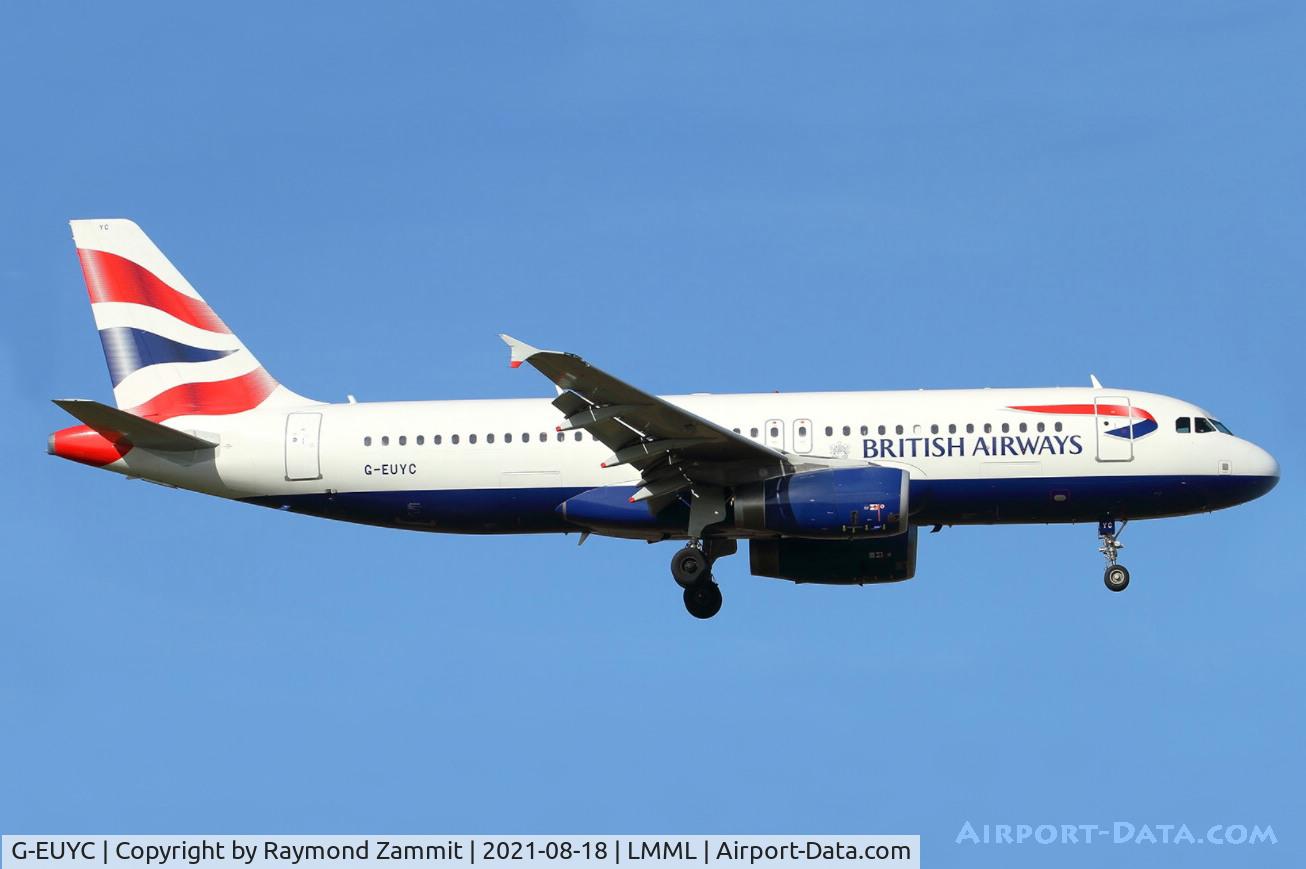 G-EUYC, 2008 Airbus A320-232 C/N 3721, A320 G-EUYC British Airways