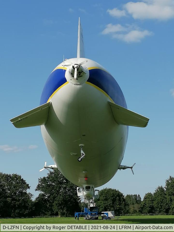 D-LZFN, 1997 Zeppelin LZ N07-100 C/N 001, Zeppelin advertising team for Goodyear based in a field near Ruaudun 72 for the 24h of Le Mans. August 19 to 23, 2021. 5 km from Le Mans LFRM airport