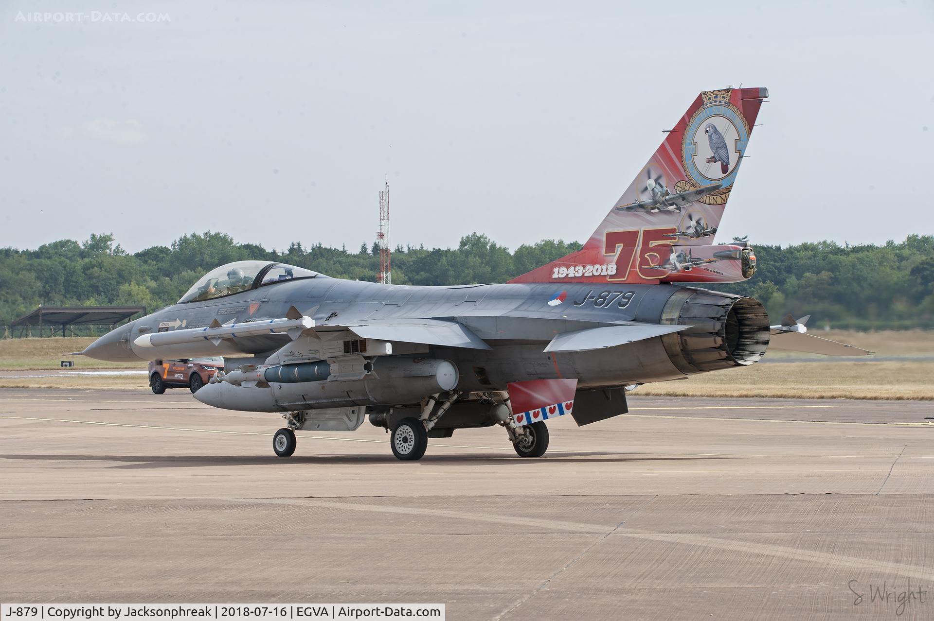 J-879, Fokker F-16A Fighting Falcon C/N 6D-96, Royal International Air Tattoo 2018, RAF Fairford UK
