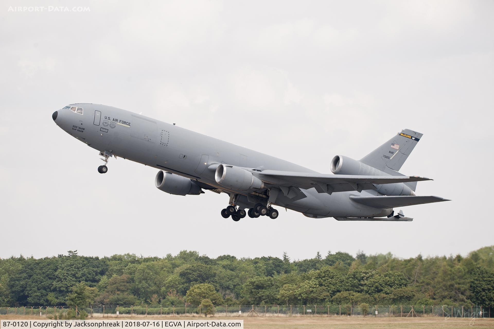 87-0120, 1987 McDonnell Douglas KC-10A Extender C/N 48306, Royal International Air Tattoo 2018, RAF Fairford UK