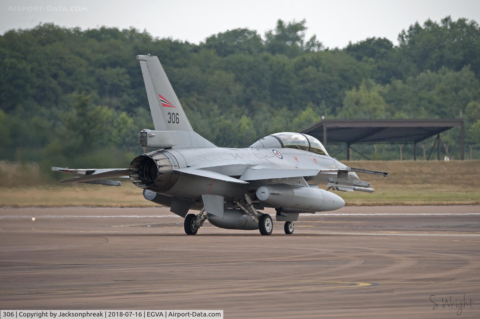 306, 1978 General Dynamics F-16BM Fighting Falcon C/N 6L-06, Royal International Air Tattoo 2018, RAF Fairford UK