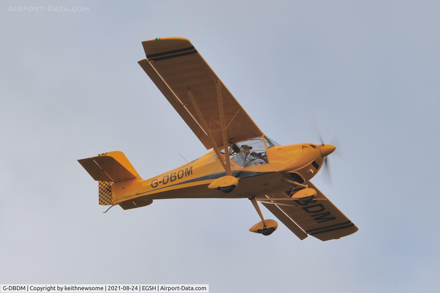 G-DBDM, 2019 Ascent Industries EuroFOX 3K C/N 56919, Arriving at Norwich from Hunsdon.