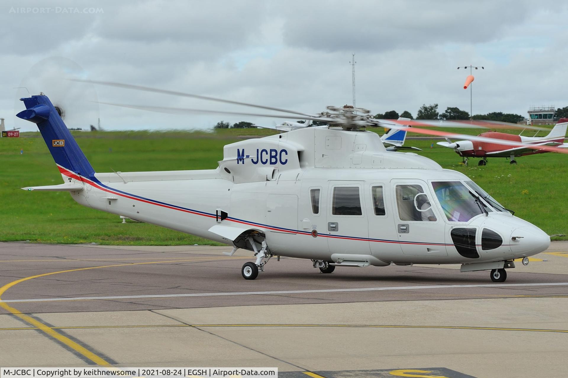 M-JCBC, 2006 Sikorsky S-76C C/N 760616, Arriving at Norwich from Rochester.