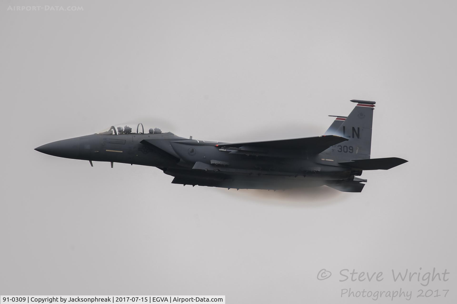 91-0309, 1991 McDonnell Douglas F-15E Strike Eagle C/N 1216/E174, Royal International Air Tattoo 2017 RAF Fairford UK