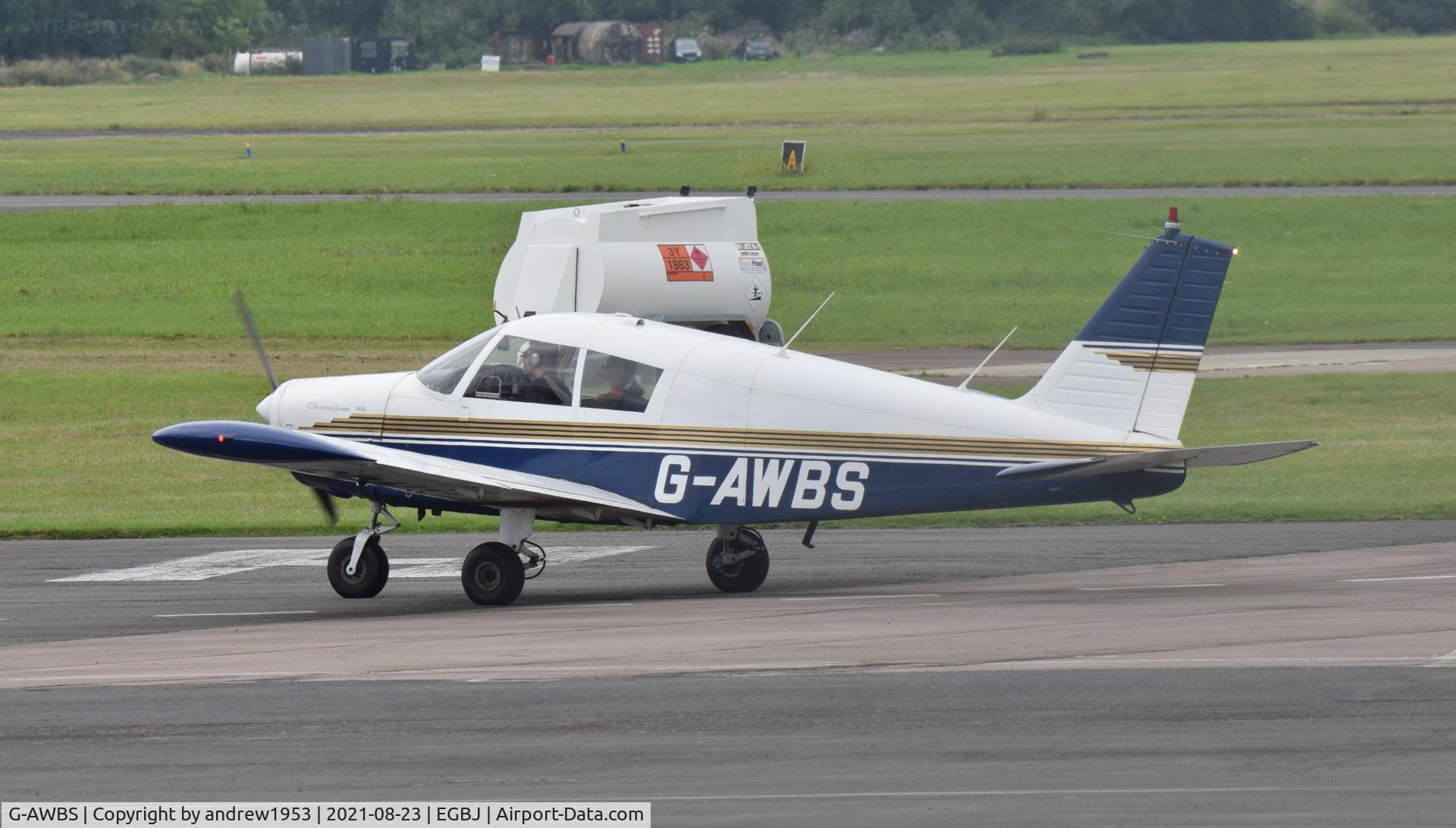 G-AWBS, 1968 Piper PA-28-140 Cherokee C/N 28-24331, G-AWBS at Gloucestershire Airport.
