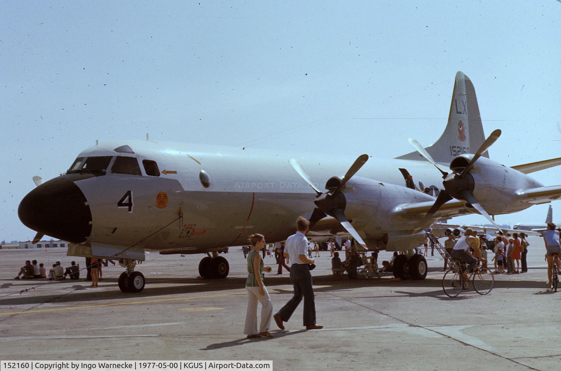 152160, Lockheed P-3A Orion C/N 185-5130, Lockheed P-3A Orion of the US Navy at the 1977 airshow at Grissom AFB, Peru IN