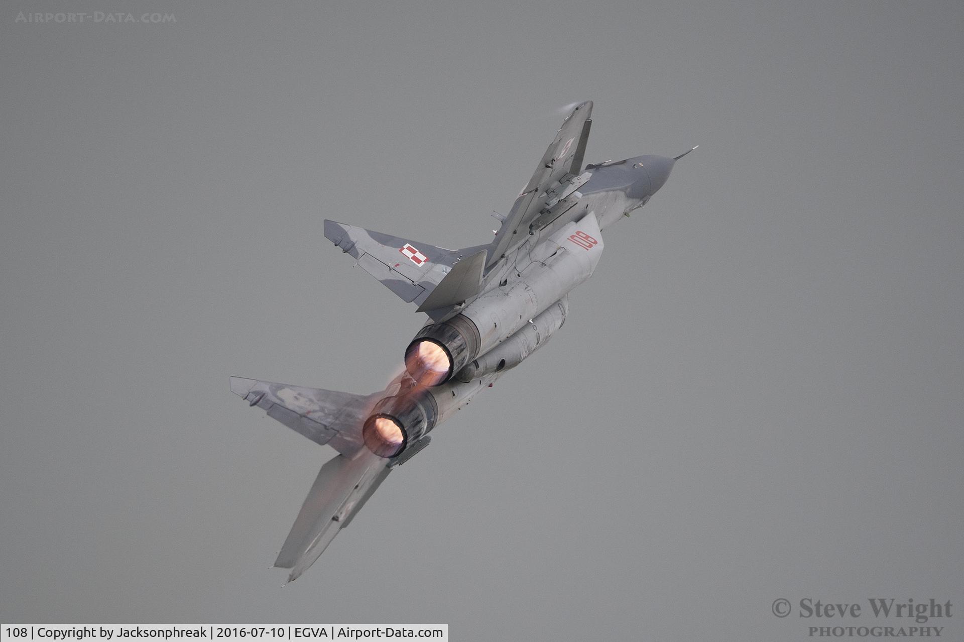 108, 1990 Mikoyan-Gurevich MiG-29A C/N 2960535108, Royal International Air Tattoo 2016 RAF Fairford UK