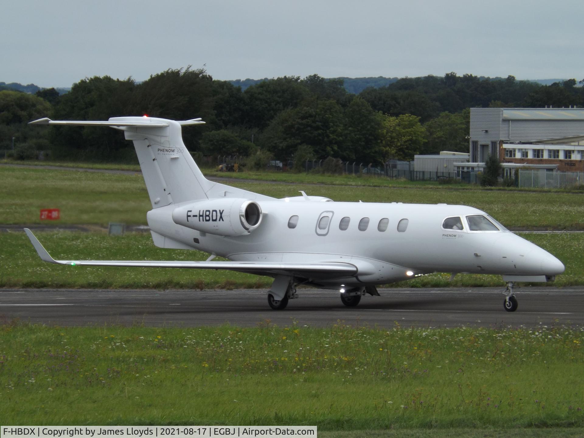 F-HBDX, 2015 Embraer EMB-505 Phenom 300 C/N 50500216, At Gloucestershire Airport.