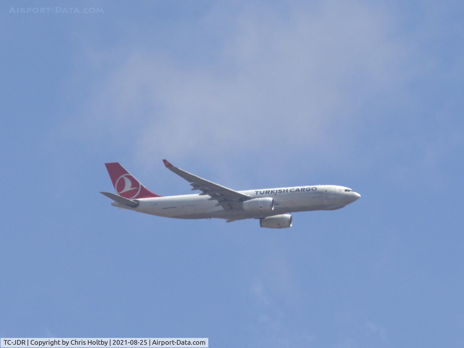 TC-JDR, 2012 Airbus A330-243F C/N 1344, Over Ware, Herts on approach to Stansted Airport, Essex