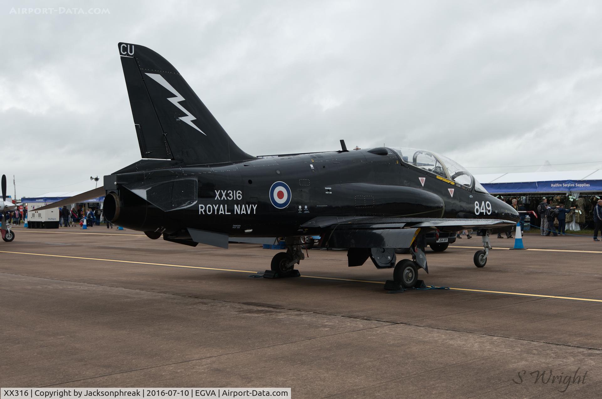 XX316, 1980 Hawker Siddeley Hawk T.1A C/N 158/312141, Royal International Air Tattoo 2016 RAF Fairford UK