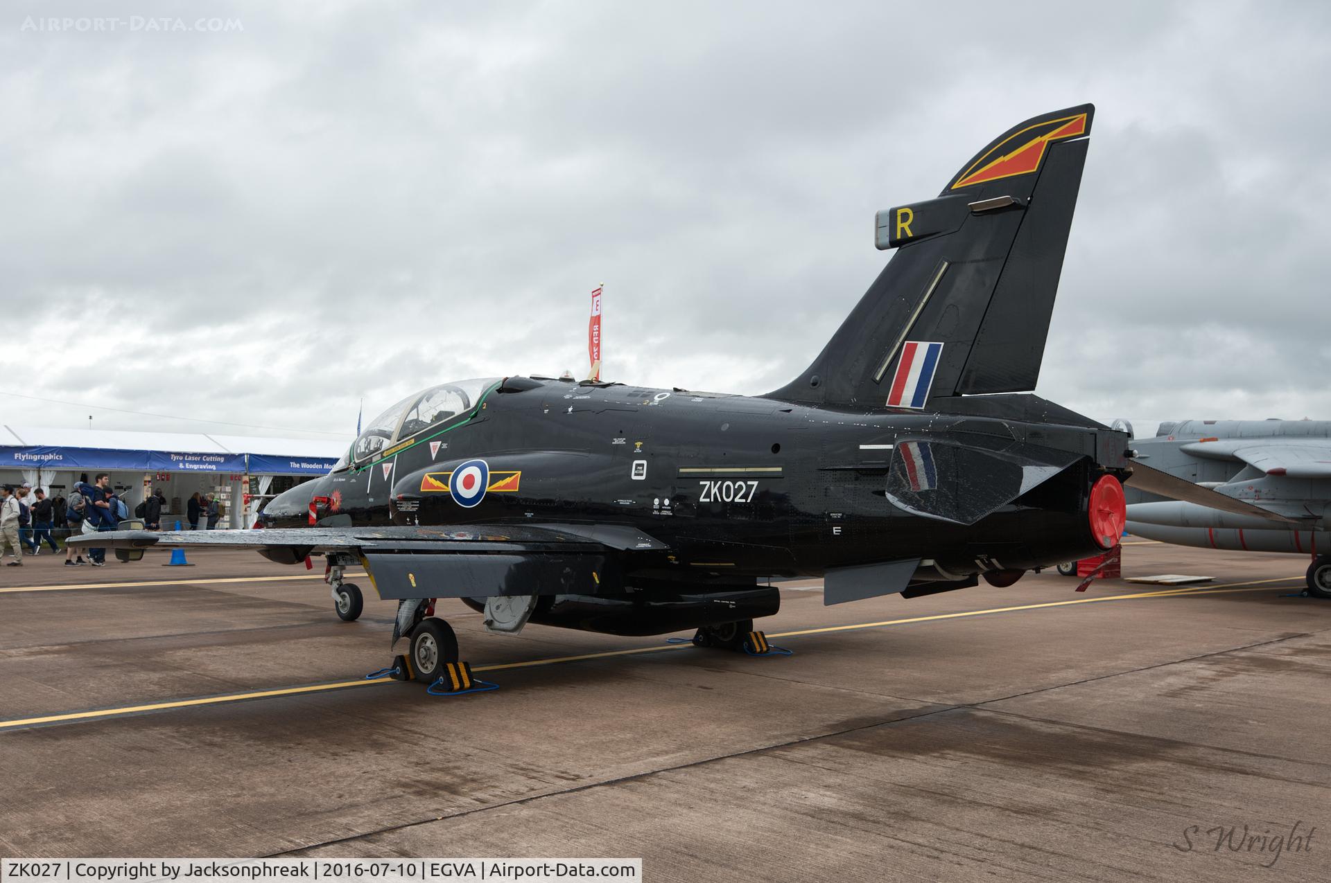 ZK027, 2009 British Aerospace Hawk T2 C/N RT018/1256, Royal International Air Tattoo 2016 RAF Fairford UK