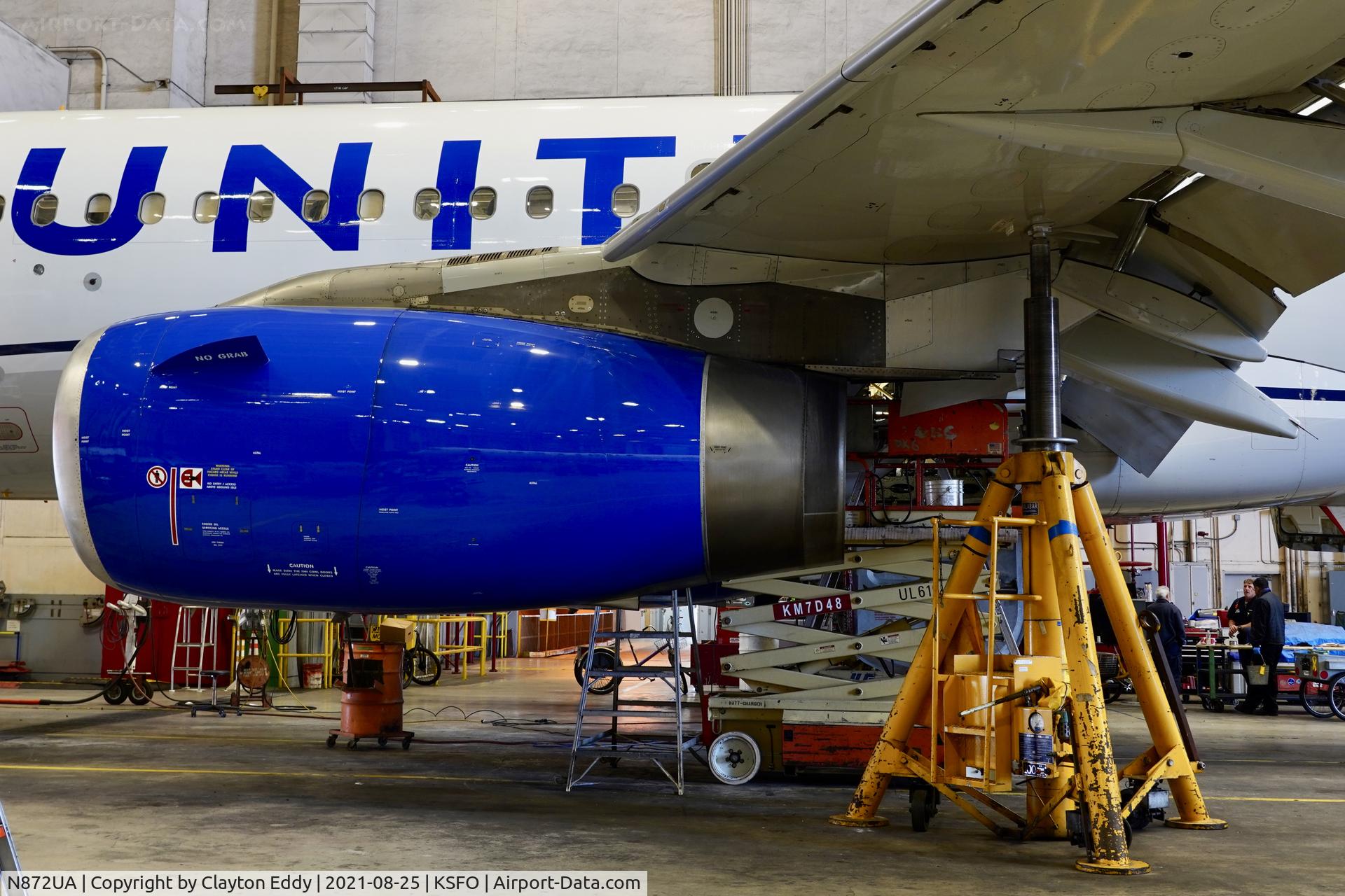 N872UA, 2003 Airbus A319-132 C/N 1986, IAE V2500 SFO 2021.