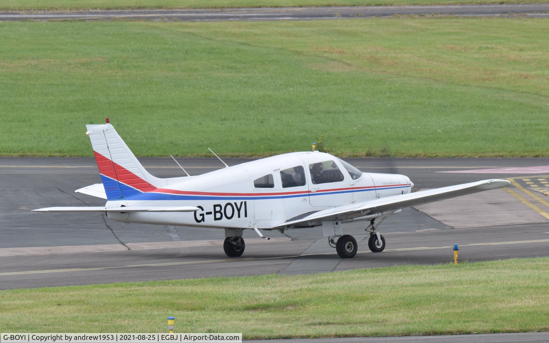 G-BOYI, 1978 Piper PA-28-161 Cherokee Warrior II C/N 28-7816183, G-BOYI at Gloucestershire Airport.