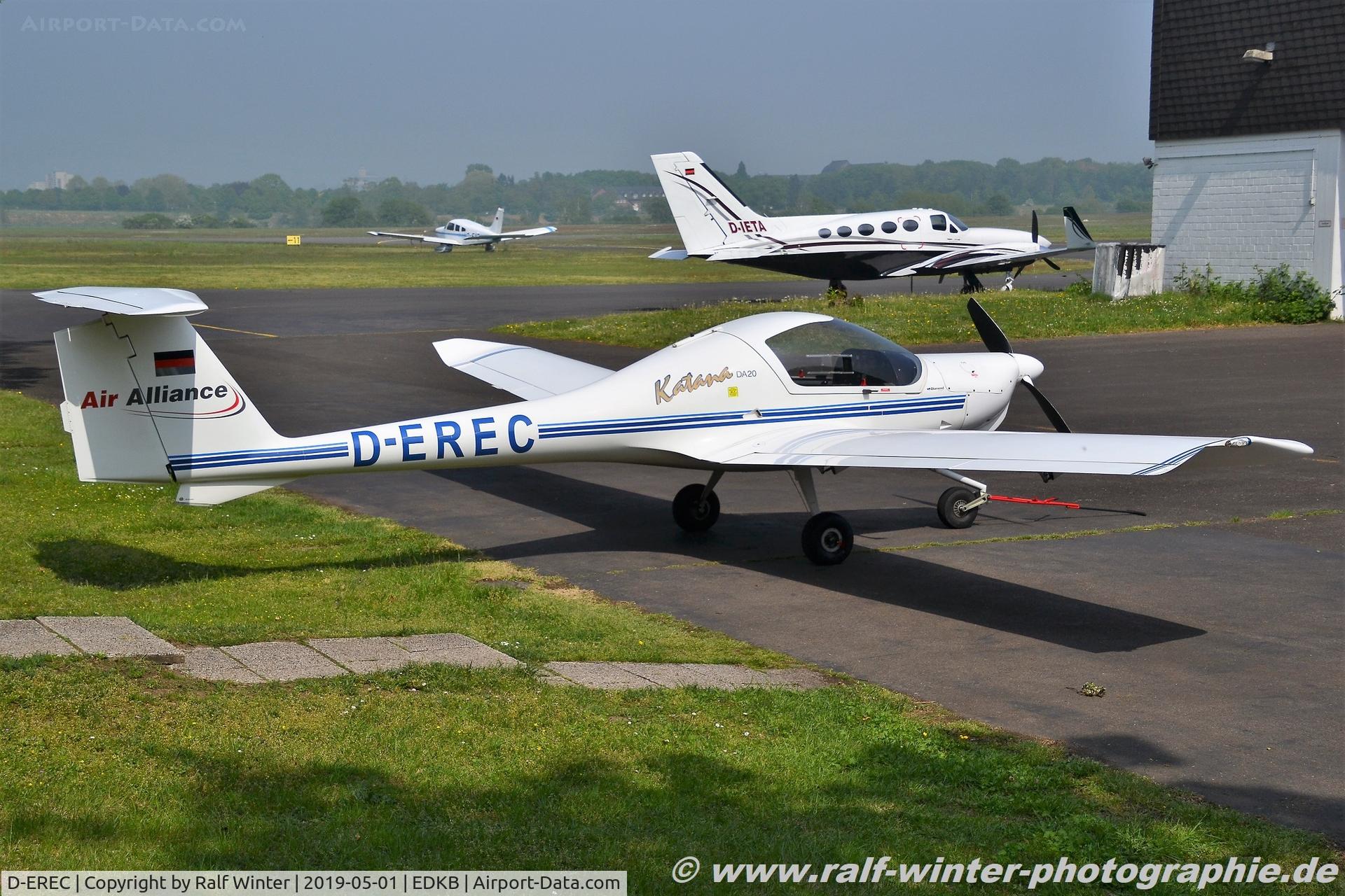 D-EREC, Diamond DA-20-A1 Katana C/N 10317, Diamond Aircraft DA-20-A1 Katana - Air Alliance - 10317 - D-EREC - 01.05.2019 - EDKB