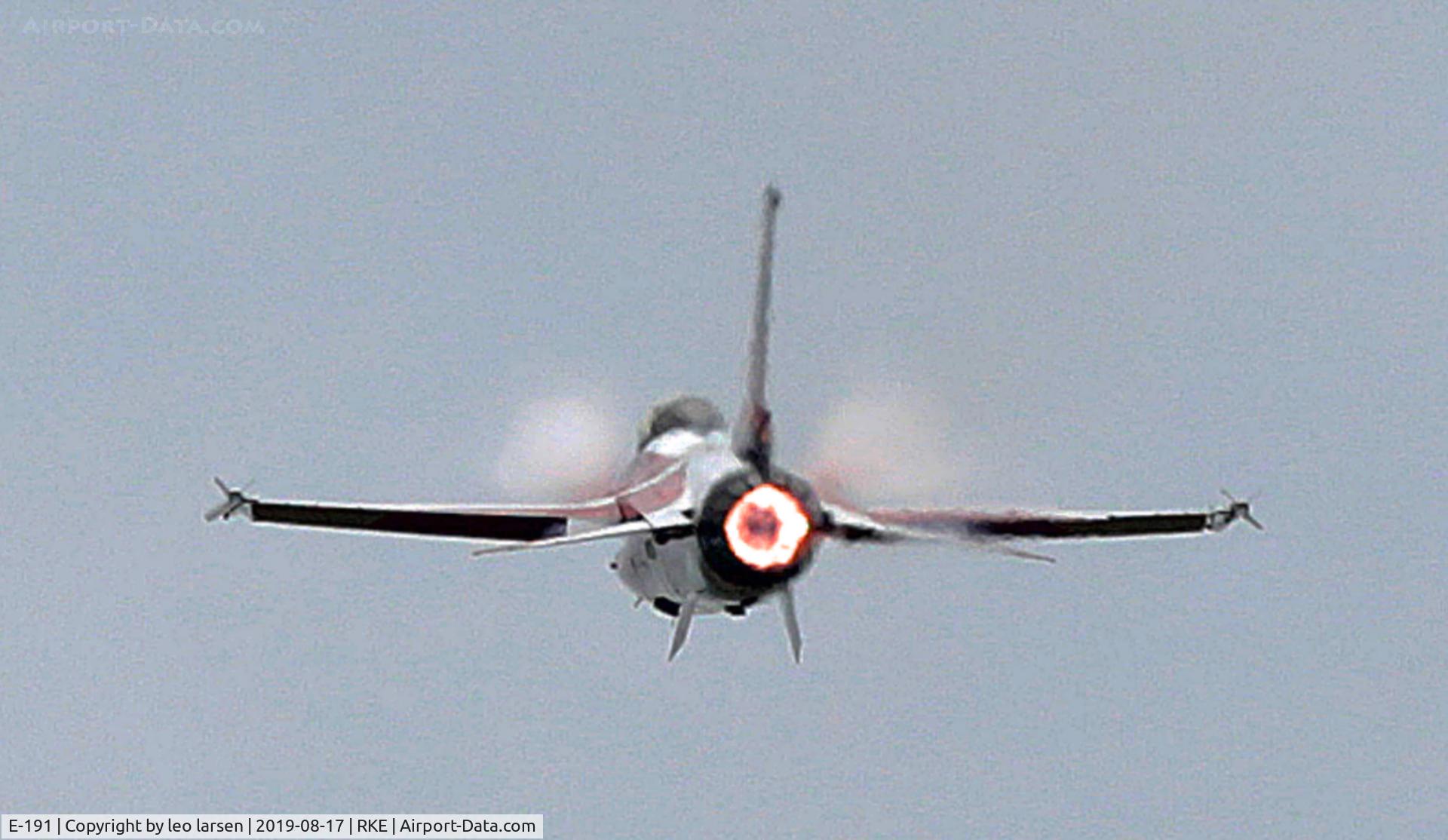 E-191, 1978 SABCA F-16AM Fighting Falcon C/N 6F-18, Roskilde Air Show 17.8.2019