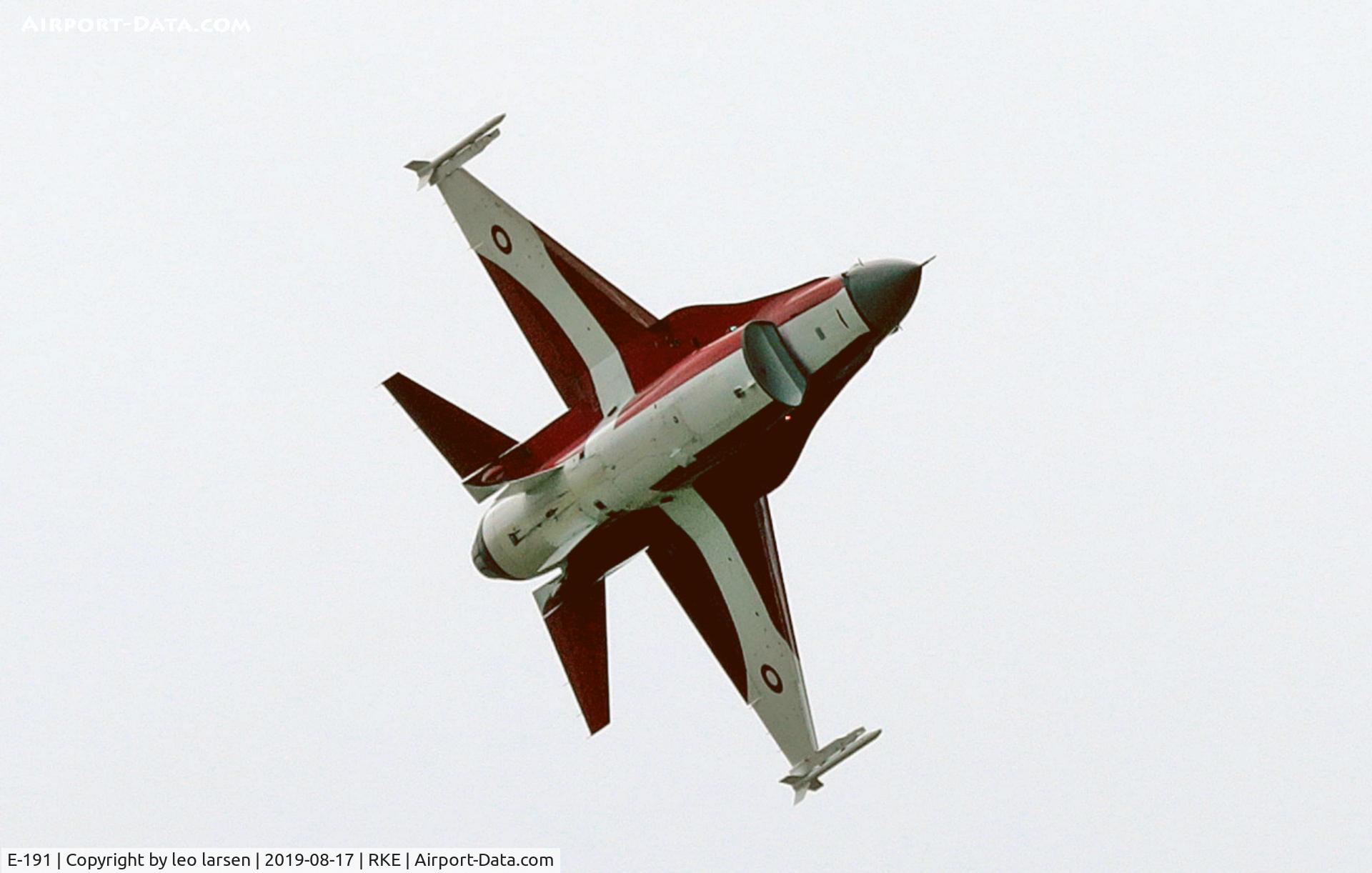 E-191, 1978 SABCA F-16AM Fighting Falcon C/N 6F-18, Roskilde Air Show 17.8.2019