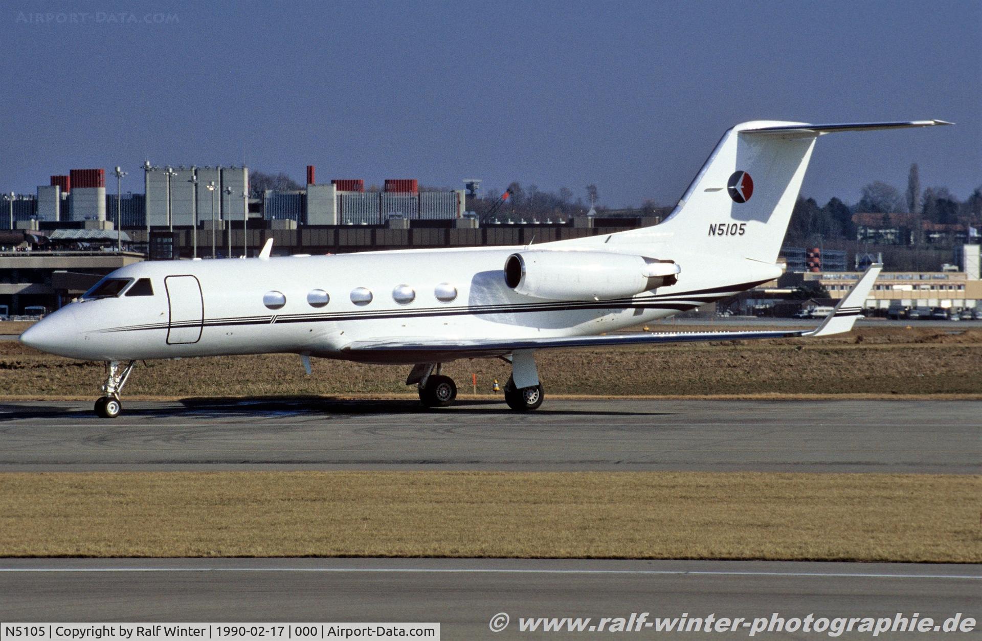 N5105, 1984 Grumman G1159A Gulfstream III C/N 445, Grumman G1195A Gulfstream G-III - Private - 445 - N5105 - 17.02.1990