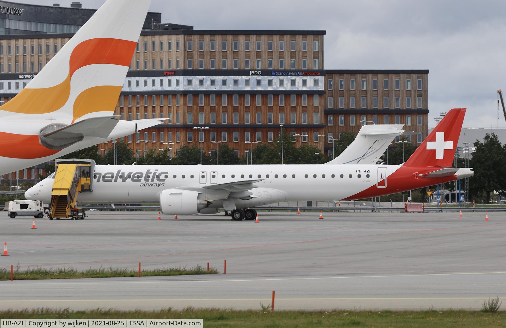 HB-AZI, 2021 Embraer E195-E2 (ERJ-190-400STD) C/N 19020055, Ramp E
