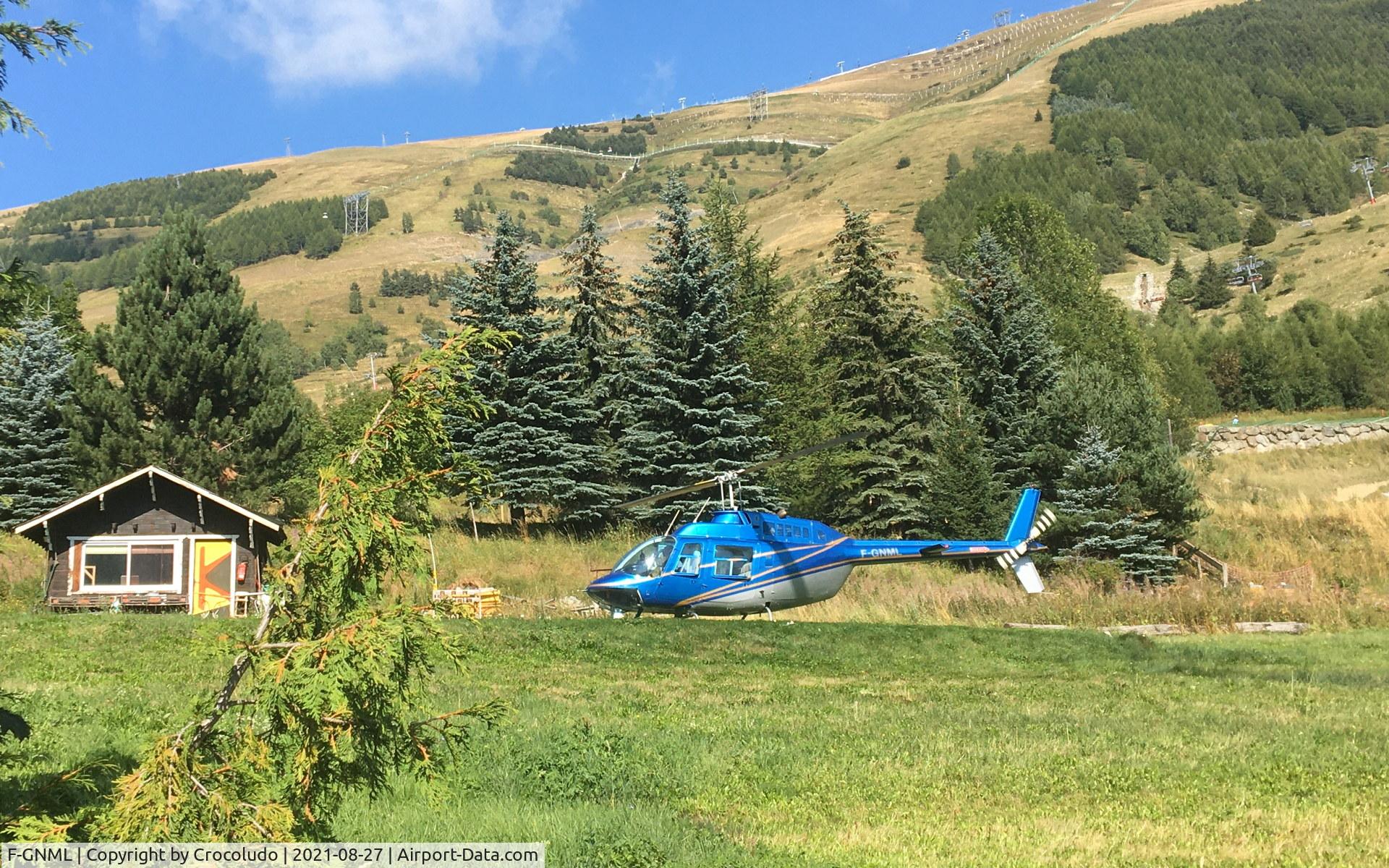 F-GNML, 1974 Bell AB-206B JetRanger III C/N 8402, Les 2 Alpes