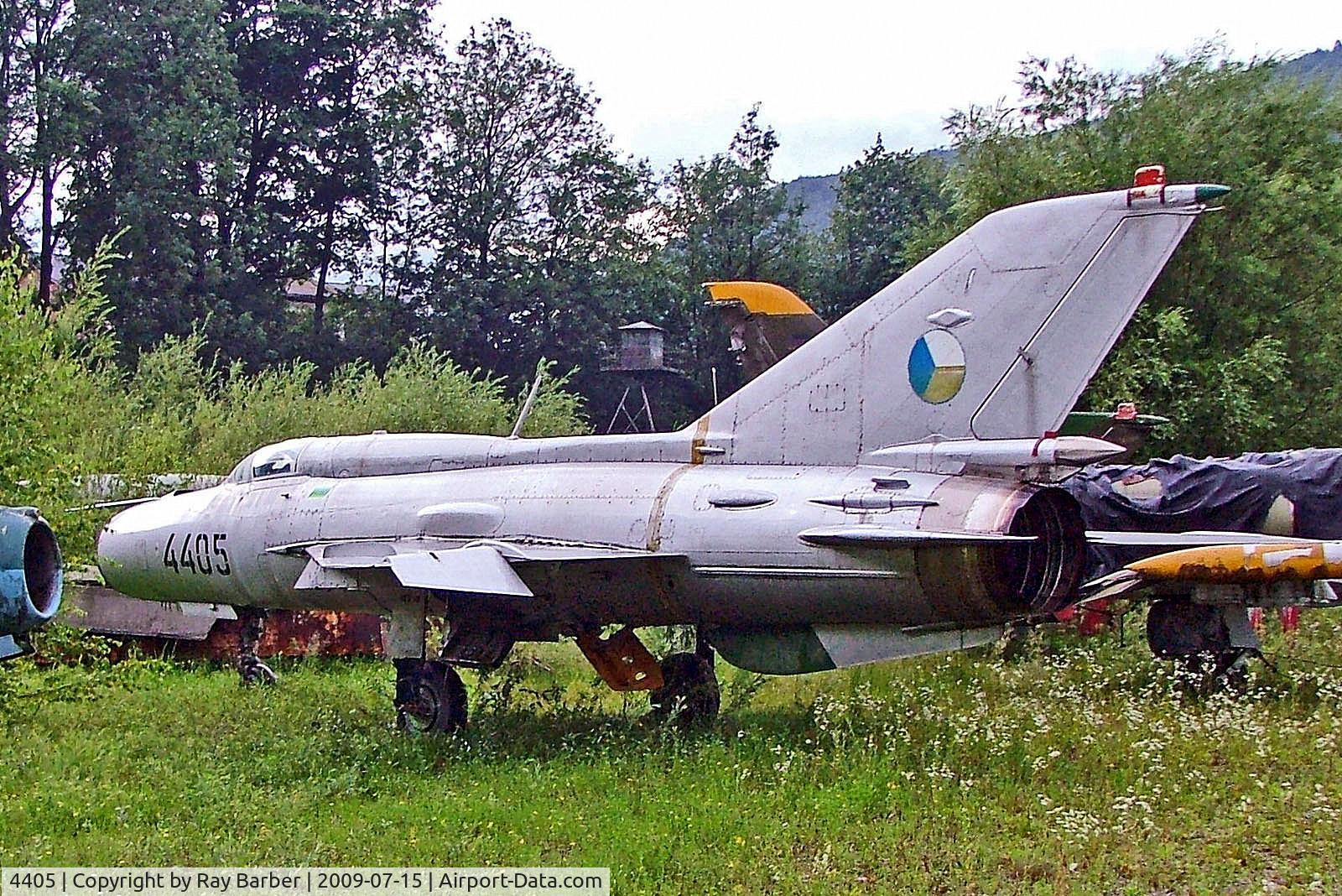 4405, Mikoyan-Gurevich MiG-21PFM C/N 764405, 4405   Mikoyan-Gurevich MiG-21PFM Fishbed [94A4405] (Ex Czech Air Force / Museum Fahrzeug-Technik-Luftfahrt) Bad Ischl Museum~OE 15/07/2009