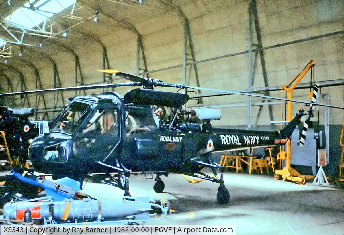 XS543, 1964 Westland Wasp HAS.1 C/N F9570, XS543   Westland Wasp HAS.1 [F.9570] (Royal Navy) RNAS Fleetlands~G @ 1971-1982